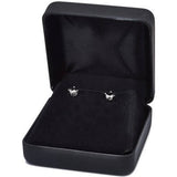 1 Carat T.W. Round Black Diamond Sterling Silver Stud Earrings