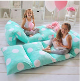 Butterfly Craze Girl's Floor Lounger Seats Cover and Pillow Cover Made of Super Soft