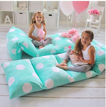 Butterfly Craze Girl's Floor Lounger Seats Cover and Pillow Cover Made of Super Soft