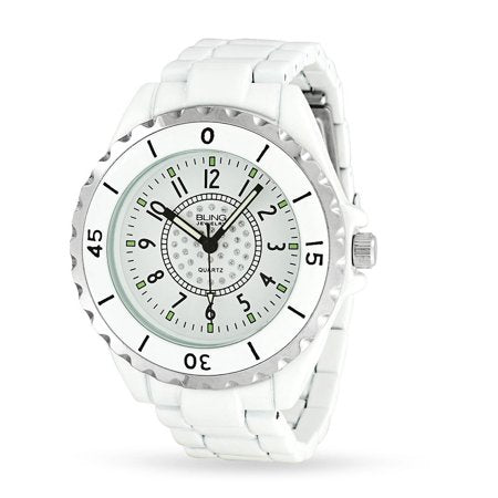 Wrist Band Bracelet Fashion White Watch For Teen Stainless Steel