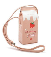 Girl Fashion Faux Leather Cute Milk Box Crossbody Bag Casual Phone Bag