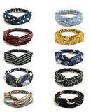 10 Pack Teen's Headbands  Flower Printed Elastic Hair Band Accessories