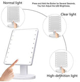 Lighted Vanity Makeup Mirror with 16 Led Lights 180 Degree Free Rotation Touch Screen