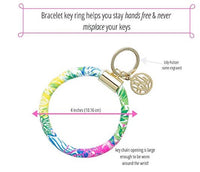 Lilly Pulitzer Round Key Ring Chain for Girls