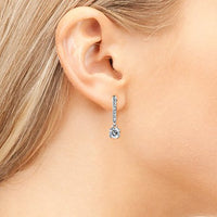 McKenzie 18k White Gold Dangling Earrings with Swarovski Crystals