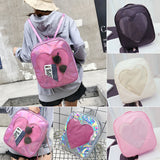 Backpack for Girls, School Clear Backpacks for Teens, Love Heart Shape