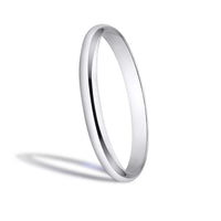 Sterling Silver Wedding Band 2mm Men or Women Bridal Ring