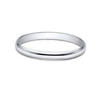 Sterling Silver Wedding Band 2mm Men or Women Bridal Ring