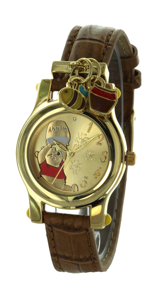 The Pooh Wrist Watch With Cute Charm For Girls